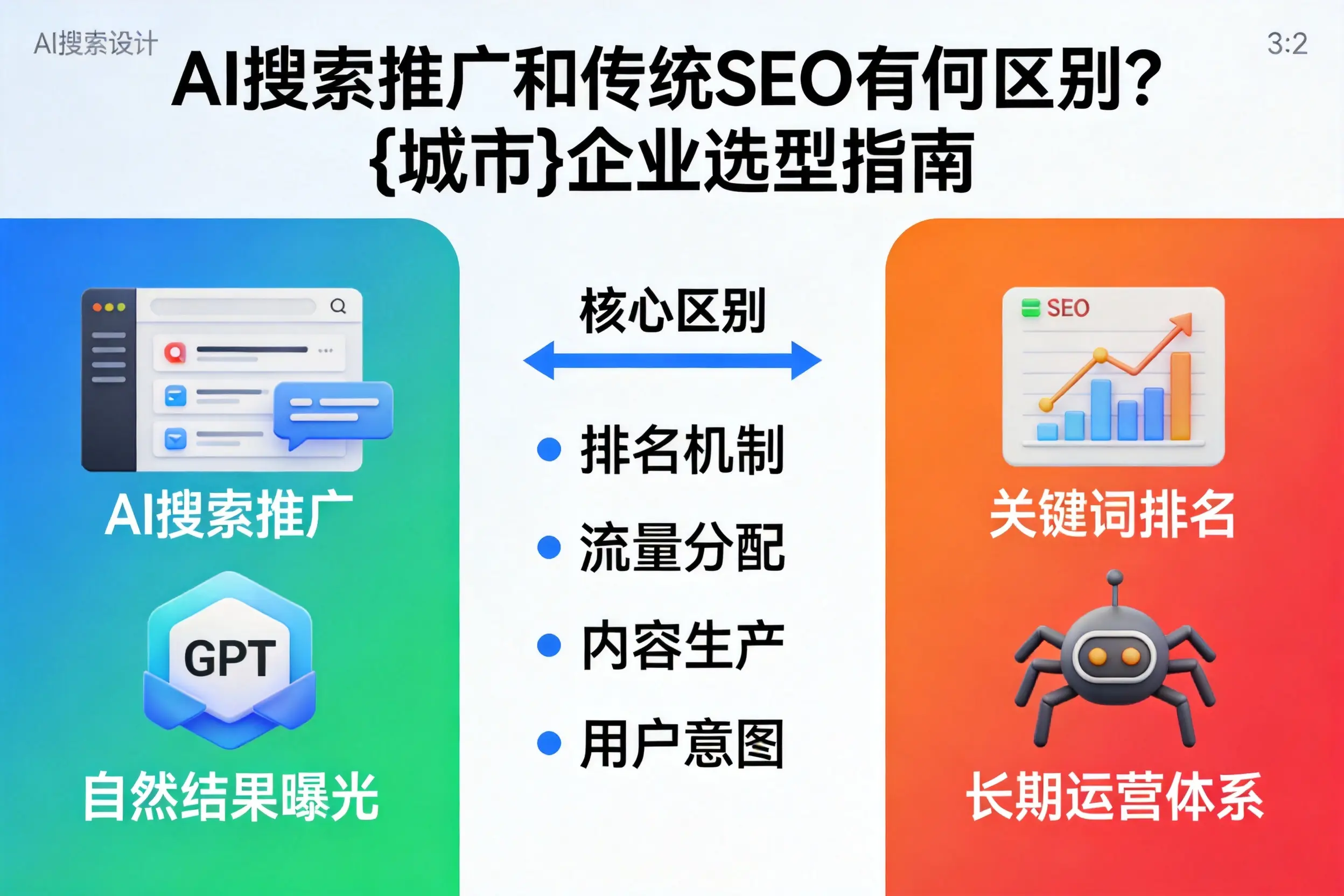 AI搜索推广和传统SEO有何区别？抚顺企业选型指南