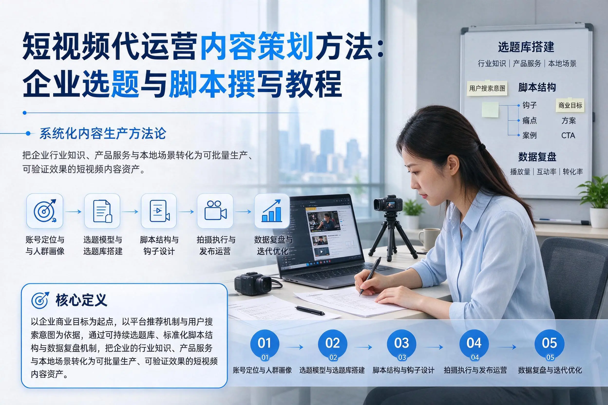 短视频代运营内容策划方法:抚顺企业选题与脚本撰写教程