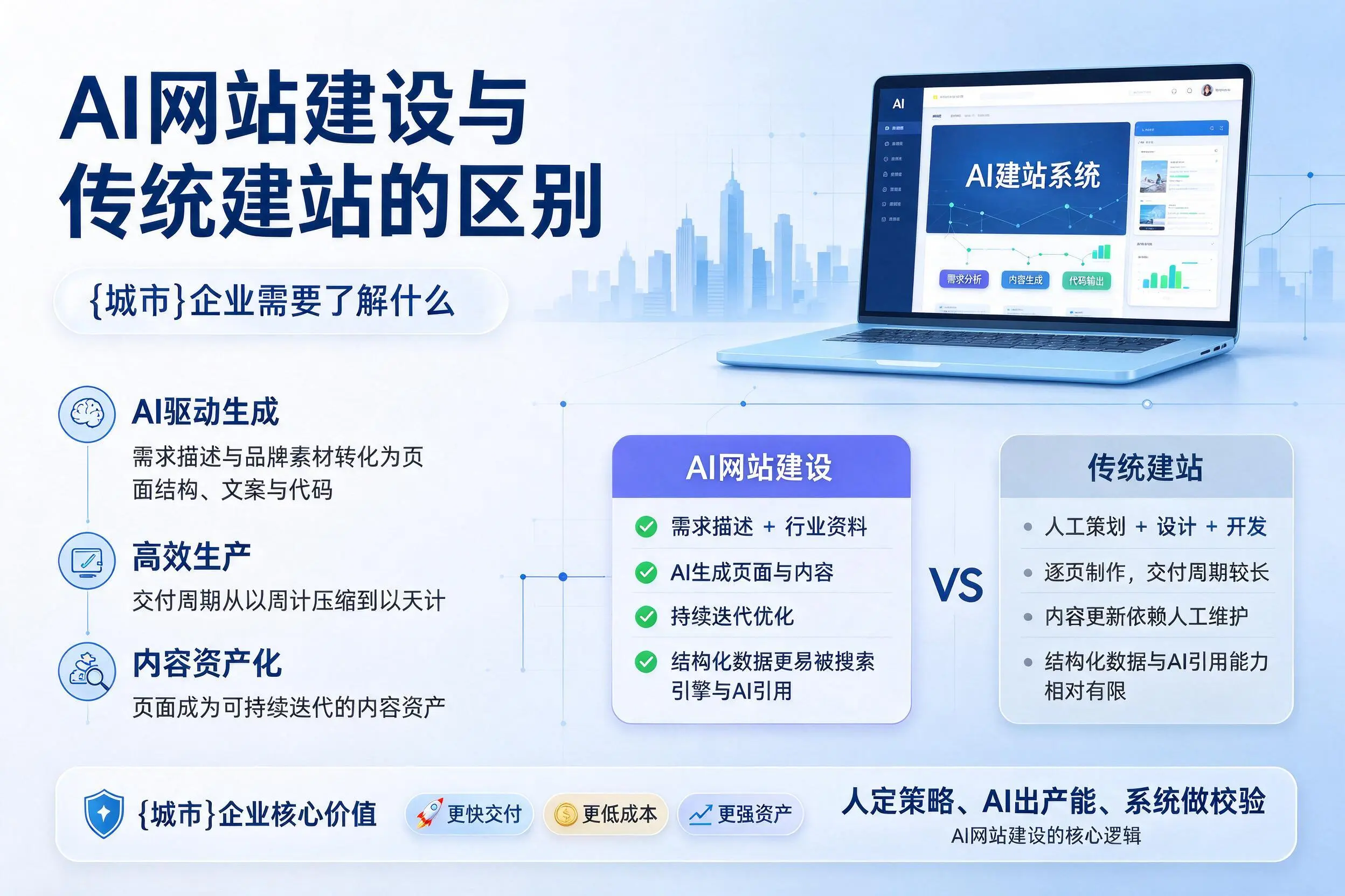 AI网站建设与传统建站的区别，抚顺企业需要了解什么