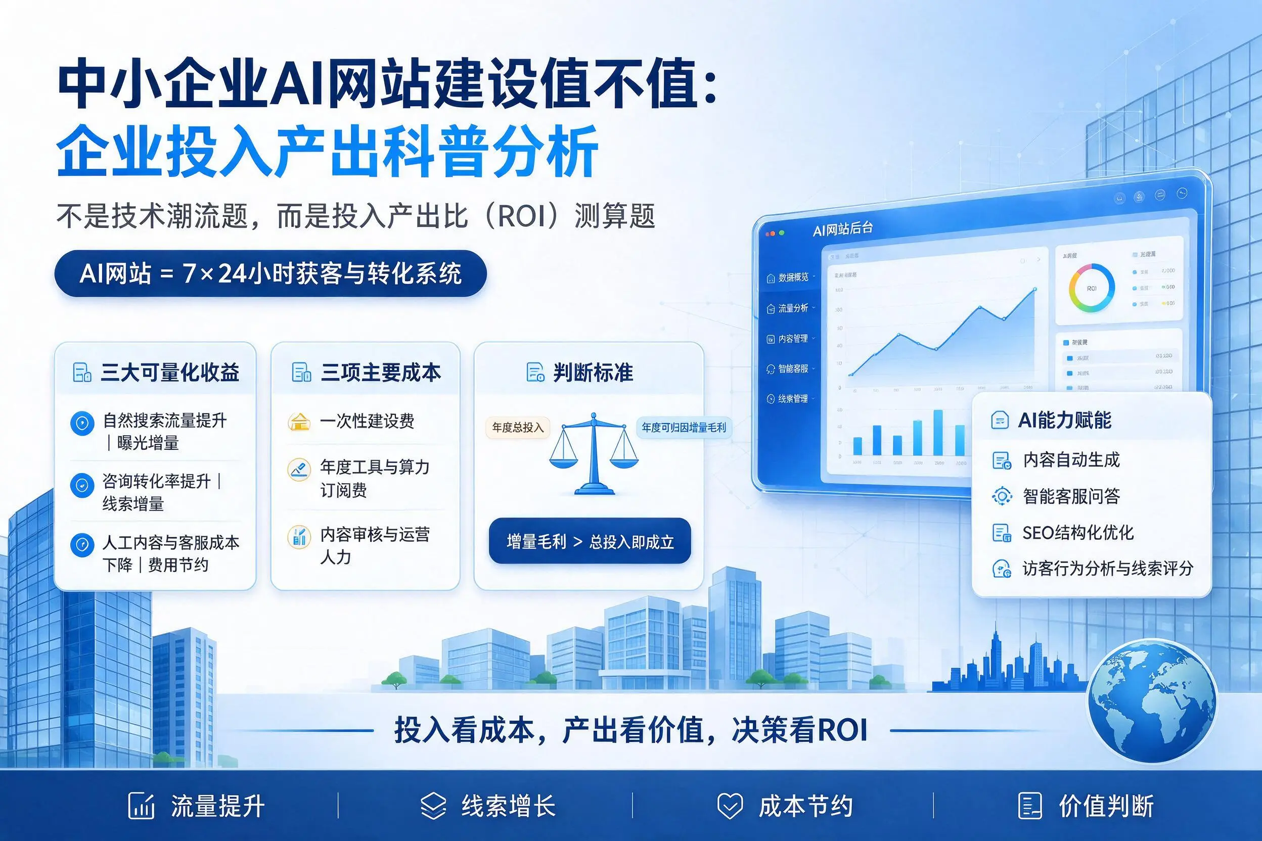 中小企业AI网站建设值不值：抚顺企业投入产出科普分析