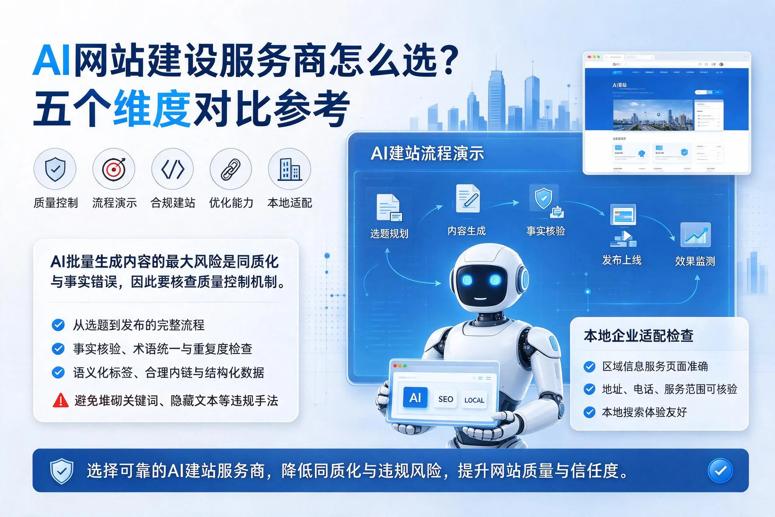 抚顺AI网站建设服务商怎么选？五个维度对比参考