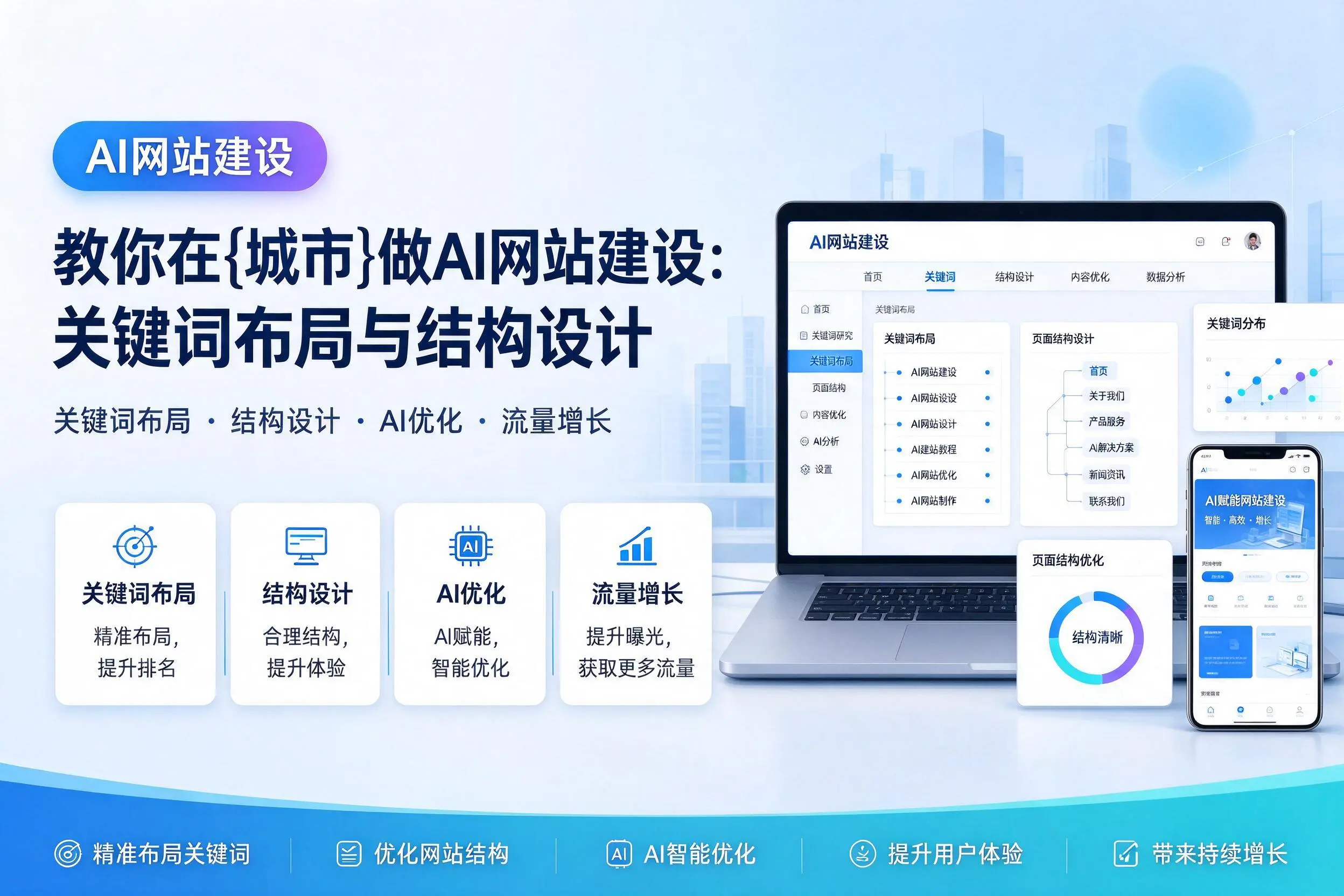 教你在抚顺做AI网站建设：关键词布局与结构设计