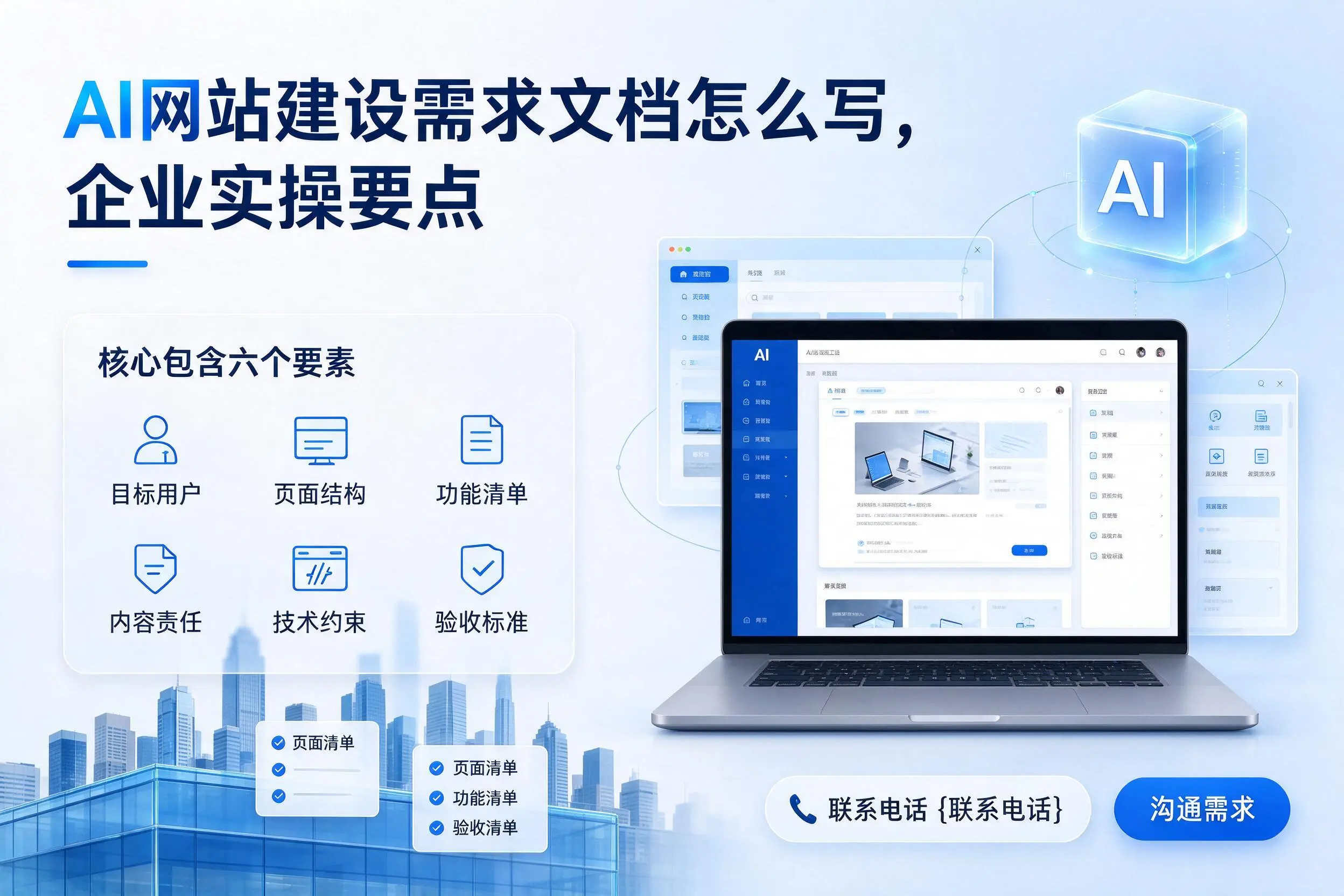AI网站建设需求文档怎么写，抚顺企业实操要点