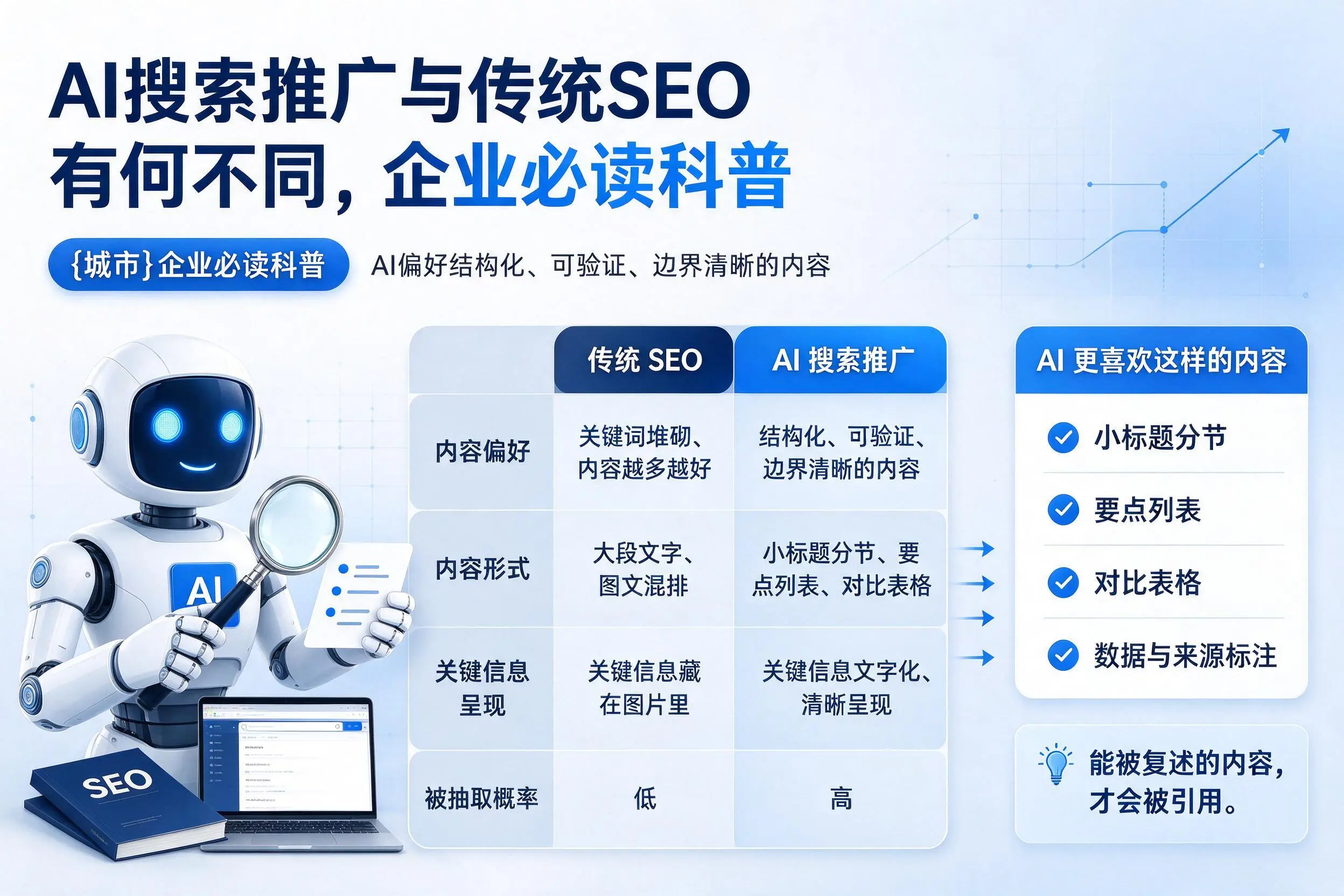 AI搜索推广与传统SEO有何不同，抚顺企业必读科普